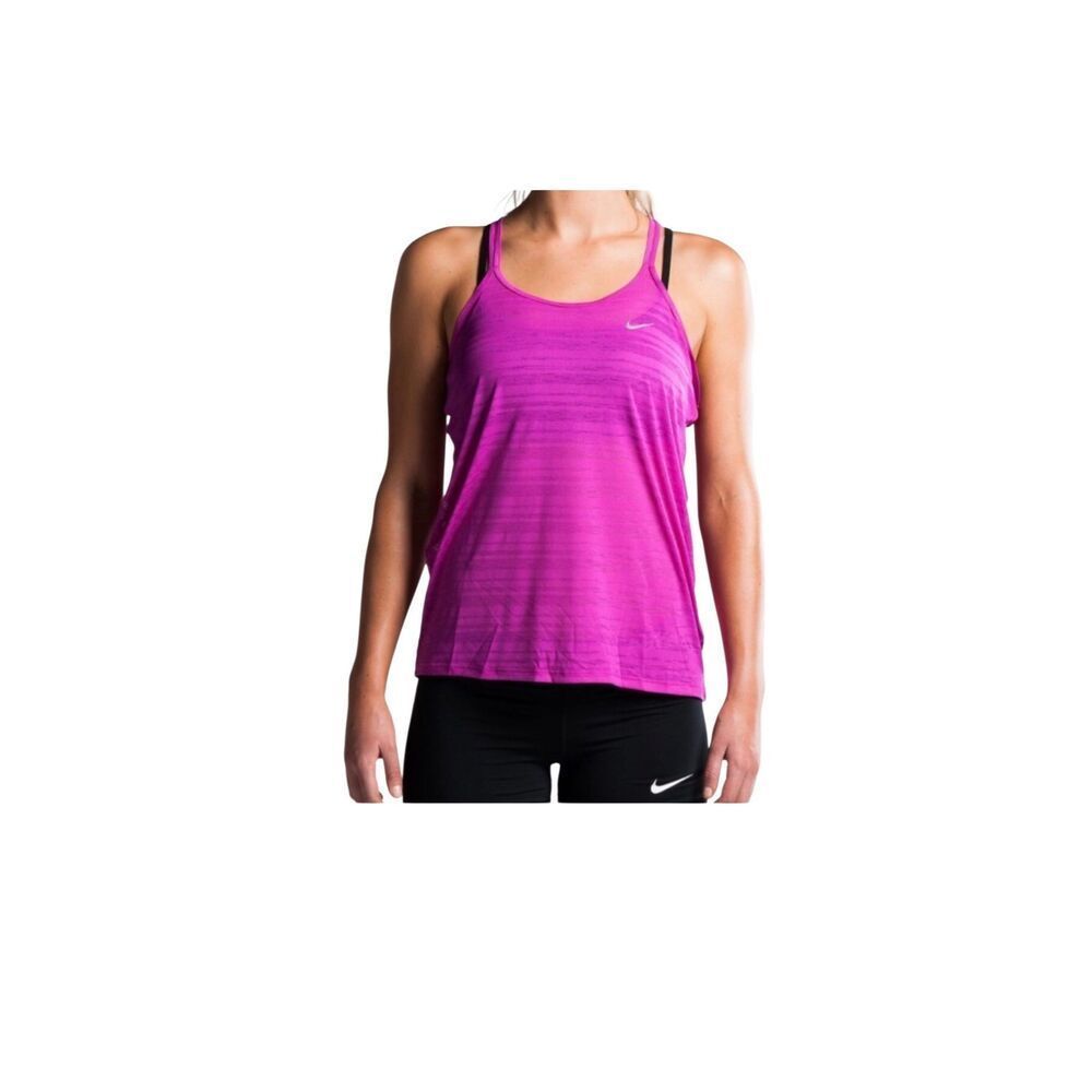 Nike pink string racerback running outdoor tank top size S